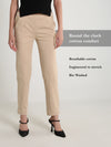 Beige Stretchable Chino Pants