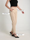 Beige Stretchable Chino Pants