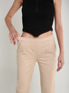 Beige Stretchable Chino Pants