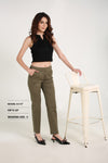 Olive Green Stretchable Chino Pants
