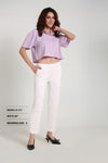 White Stretchable Chino Pants