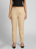 Beige Cotton Pants