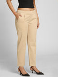 Beige Cotton Pants