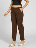 Coffee Cotton Pants