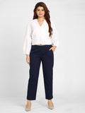 Navy Blue Cotton Pants